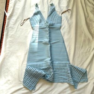 Herve Leger knit dress with flare hem detail